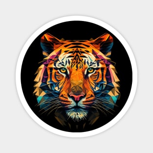 Polygon Tiger | Colorful Animal Art Magnet